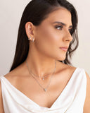 Choker Veneziana Trevo Liso Ródio Branco