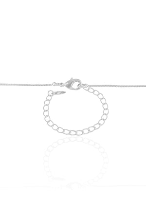 Choker Veneziana Trevo Liso Ródio Branco