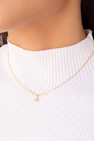 Choker Veneziana Ponto de Luz Cristal Banhado a Ouro 18K - 35 cm