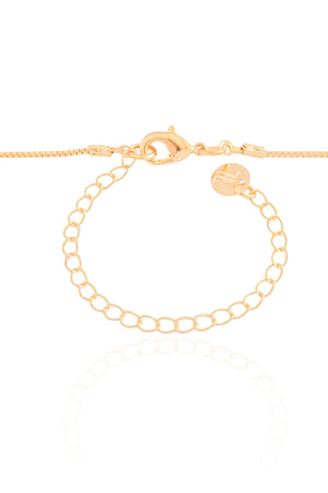 Choker Veneziana Ponto de Luz Cristal Banhado a Ouro 18K - 35 cm