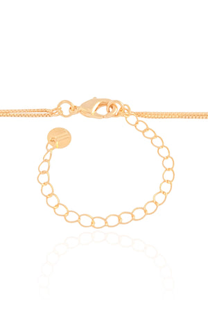 Gargantilha Dupla Redondo e Ponto de Luz Cristal Banhado a Ouro 18K