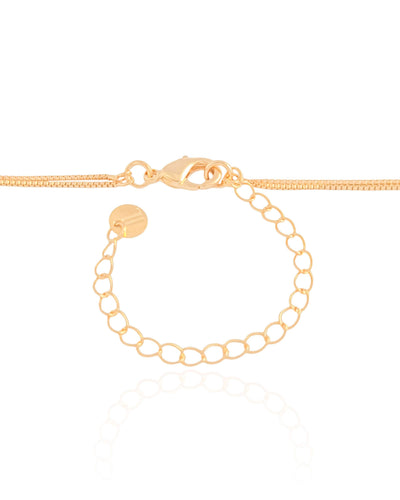 Colar Dupla Redondo e Ponto de Luz Cristal Banhado a Ouro 18K