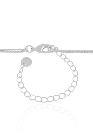 Gargantilha Dupla Redondo e Ponto de Luz Cristal Ródio Branco