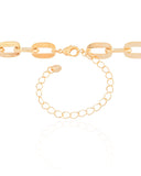 Choker Elos Ovais 9 mm Banhado a Ouro 18K