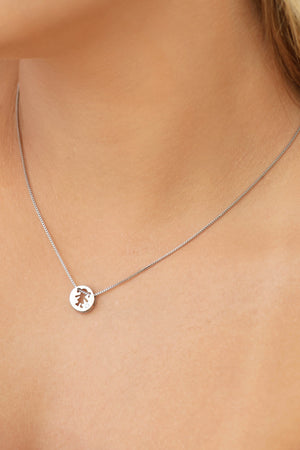 Gargantilha Filho Menina Ponto de Luz Cristal Ródio Branco - 45 cm