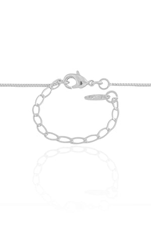 Gargantilha Filho Menina Ponto de Luz Cristal Ródio Branco - 45 cm