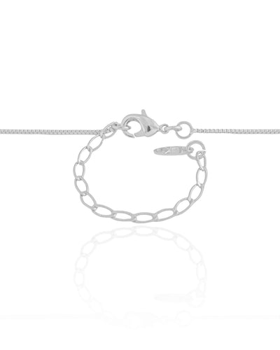 Colar Filho Menina Ponto de Luz Cristal Ródio Branco - 45 cm