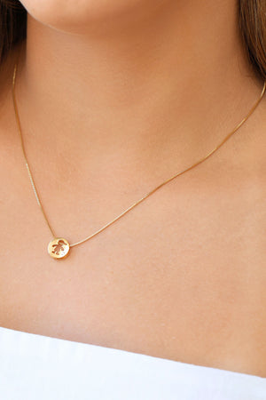 Gargantilha Filho Menino Ponto de Luz Cristal Banhado a Ouro 18K - 45 cm