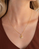 Gargantilha Árvore da Vida Cravejada Cristal Banhado a Ouro 18K - 45 cm