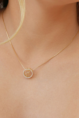 Gargantilha Filho Menino Cravejado Cristal Banhado a Ouro 18K - 45 cm