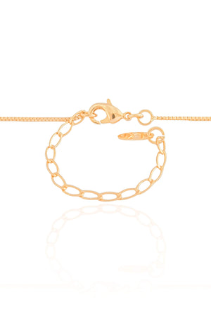 Gargantilha Filho Menino Cravejado Cristal Banhado a Ouro 18K - 45 cm