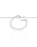 Gargantilha Filho Menino Cravejado Cristal Ródio Branco - 45 cm