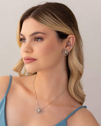 Piercing em X Torcido Ródio Branco