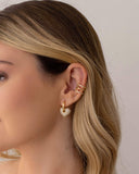 Piercing Filetes Cravejados Cristal Banhado a Ouro 18K