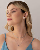 Choker Piastrine Ródio Branco