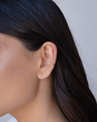 Piercing Fio Ponto de Luz Zircônia Banhado a Ouro 18K