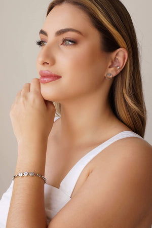 Piercing Fio Ponto de Luz Zircônia Ródio Branco