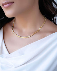 Choker Malha Egípcia 4 mm Banhado a Ouro 18K