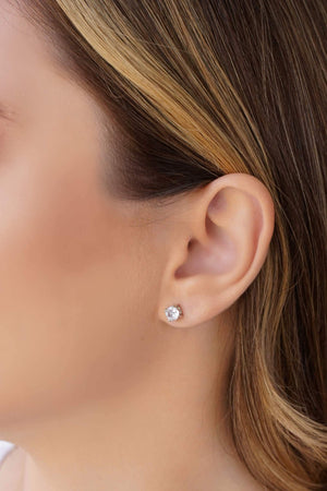 Conjunto Ponto de Luz Cristal 5 mm Ródio Branco