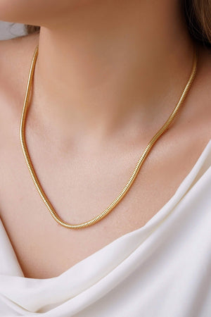 Gargantilha Rabo de Rato 3 mm Banhado a Ouro 18K - 45 cm