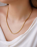 Gargantilha Rabo de Rato 3 mm Banhado a Ouro 18K - 45 cm