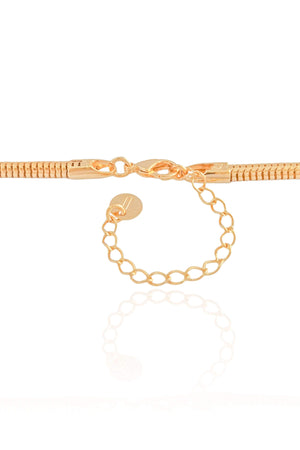 Gargantilha Rabo de Rato 3 mm Banhado a Ouro 18K - 45 cm