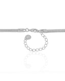 Gargantilha Rabo de Rato 3 mm Ródio Branco - 45 cm