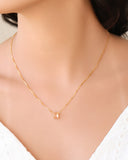 Conjunto Retangular Morganita  Banhado a Ouro 18K