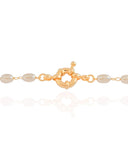Gargantilha Pérolas Ovais Banhado a Ouro 18K - 40 cm