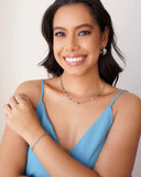 Brinco Argola Abaulada Lisa 2.3 cm Ródio Branco