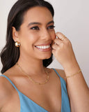 Gargantilha Elos Ovais 5 mm Banhado a Ouro 18K - 40 cm