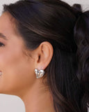 Brinco Gotas Lisas 2.3 cm Ródio Branco