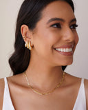 Trio Argolas Gotas Lisas Banhado a Ouro 18K