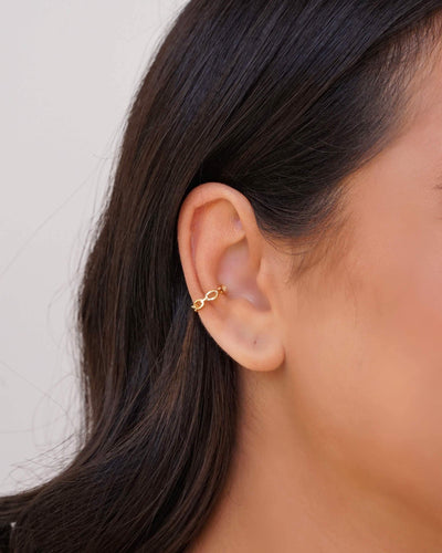 Piercing Ovais Vazados Banhado a Ouro 18K