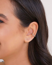 Piercing Ovais Vazados Ródio Branco