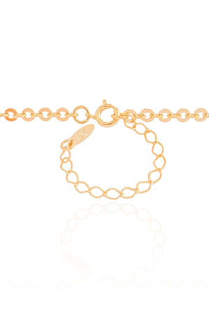 Gargantilha Elos Bailarina 3 mm Banhado a Ouro 18K - 45 cm