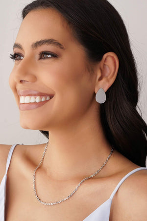 Gargantilha Elos Bailarina 3 mm Ródio Branco - 45 cm