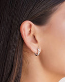 Brinco Argola Click Grumet 1.4 cm Ródio Branco