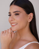 Piercing Cobra Ponto de Luz Cristal  Banhado a Ouro 18K