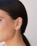 Piercing Cobra Ponto de Luz Cristal  Ródio Branco