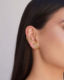 Piercing Filetes Lisos 1.6 cm Banhado a Ouro 18K