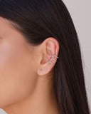 Piercing Três Filetes Lisos e Torcido Ródio Branco