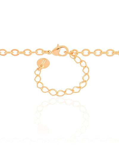 Gargantilha Longa Trevos Riscados Banhado a Ouro 18K - 80 cm