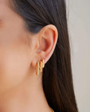 Trio de Argolas Torcidas Banhado a Ouro 18K