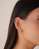 Brinco Argola Oval Lisa 1.5 cm Ródio Branco