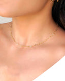 Choker Corações Vazados 3 mm Banhado a Ouro 18K