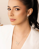 Ear Cuff Orgânico Derretido Ponto de Luz Cristal 2.5 cm Ródio Branco