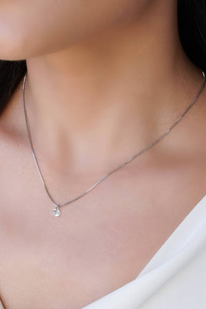 Gargantilha Veneziana Ponto de Luz Cristal 5 mm Ródio Branco - 40 cm