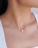 Choker Grumet Pérola 8 mm Banhado a Ouro 18K