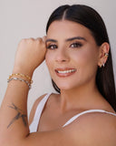 Pulseira Elos Ovais 5 mm Banhado a Ouro 18K